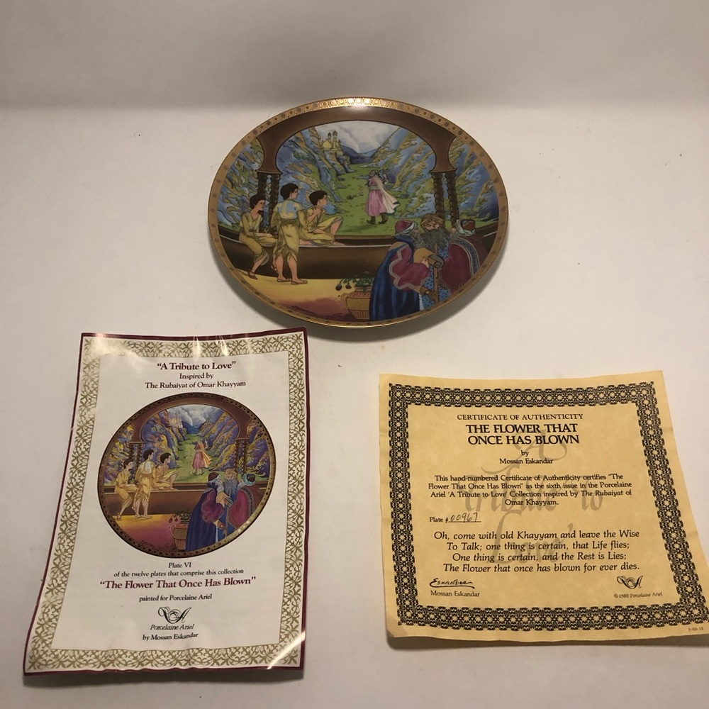 “The Flower that Once Has Blown” Decorative Porcelain Plate - Multicolor